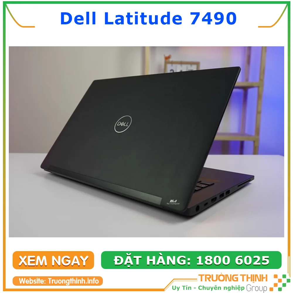 Giao diện hình ảnh mặt sau laptop Dell Latitude 7490