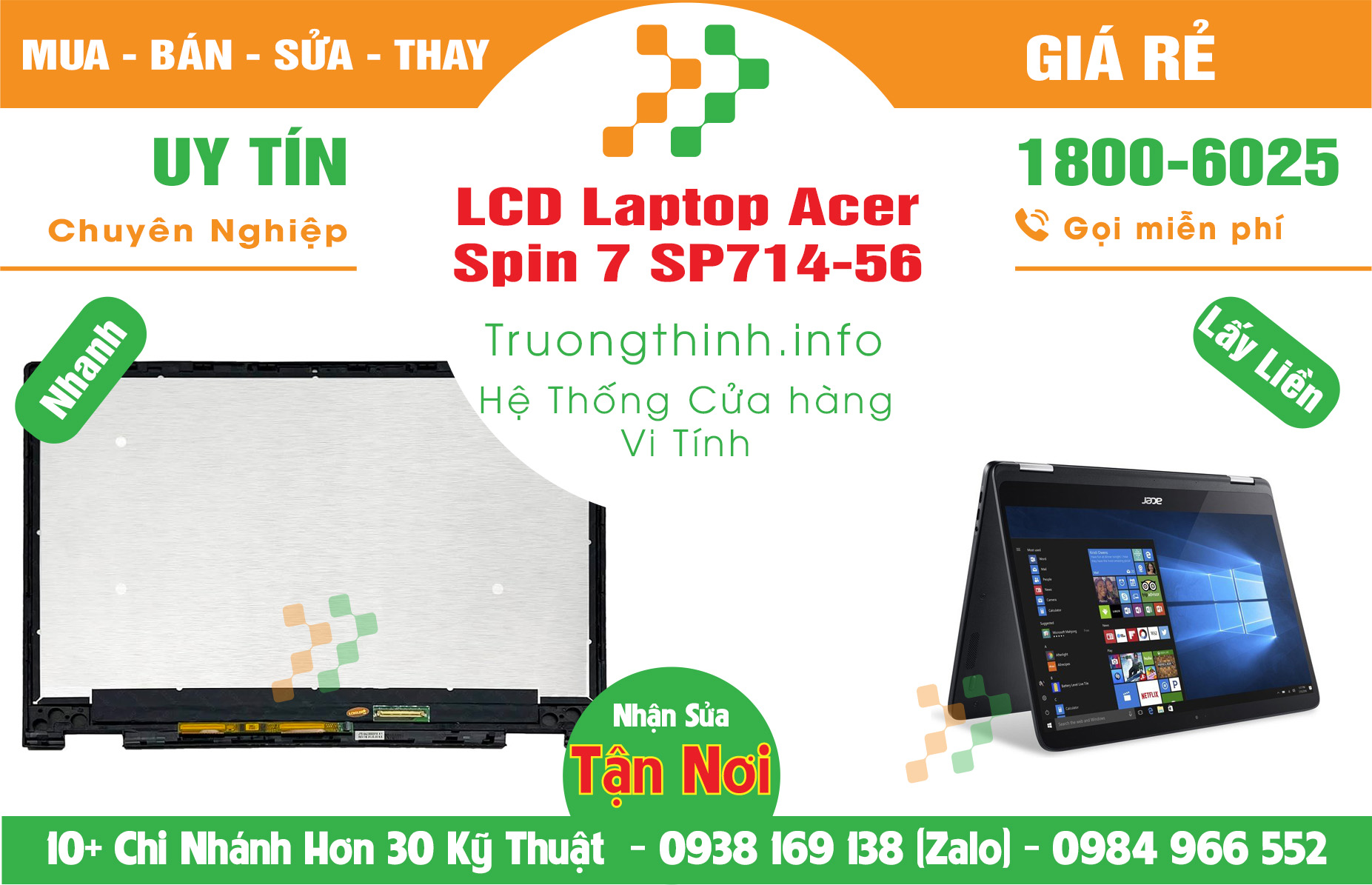 Mua Bán Màn Hình Laptop Acer Spin 7 SP714-56 Giá Rẻ | Máy Tính Trường Thịnh Giá Rẻ