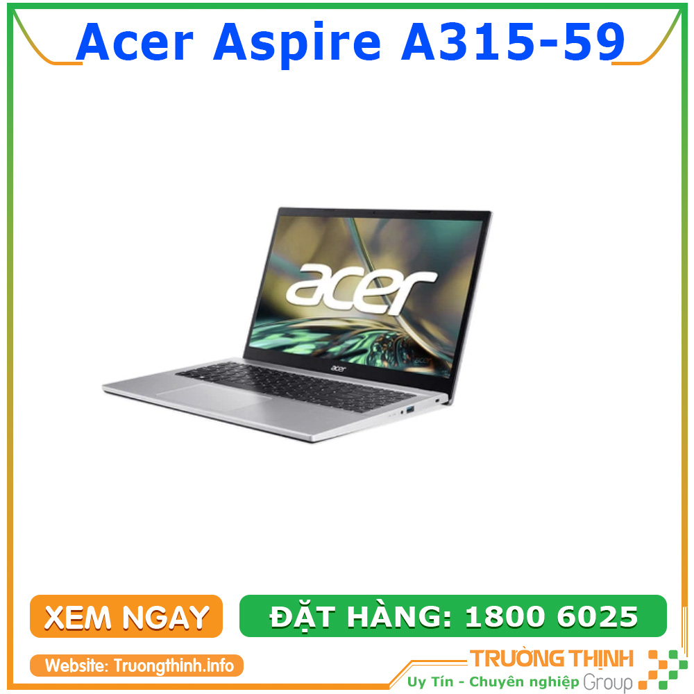 Giao diện hình ảnh mặt trước laptop Acer Aspire 3 A315-59 i3