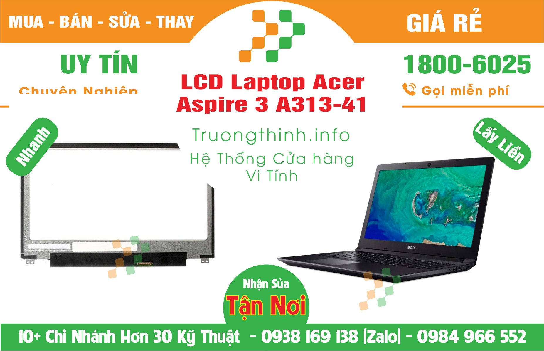 Mua Màn Hình Laptop Acer Aspire 3 A313-41 Giá Rẻ | Máy Tính Trường Thịnh Giá Rẻ