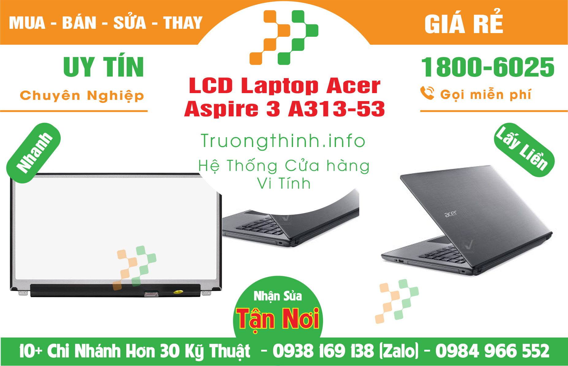 Mua Màn Hình Laptop Acer Aspire 3 A313-53 Giá Rẻ | Máy Tính Trường Thịnh Giá Rẻ