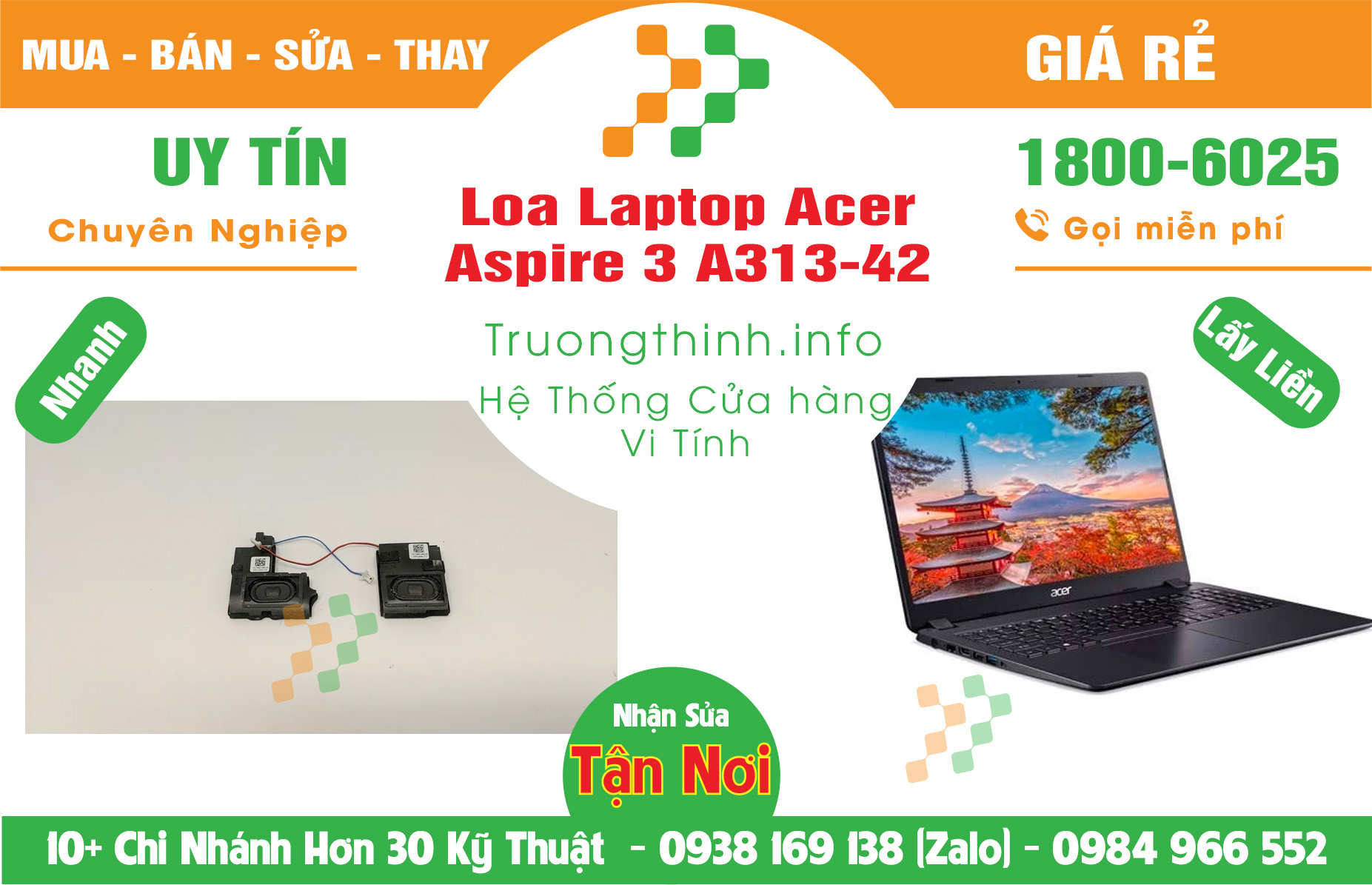 Mua Bán Loa Laptop Acer Aspire 3 A313-42 Giá Rẻ | Máy Tính Trường Thịnh Giá Rẻ