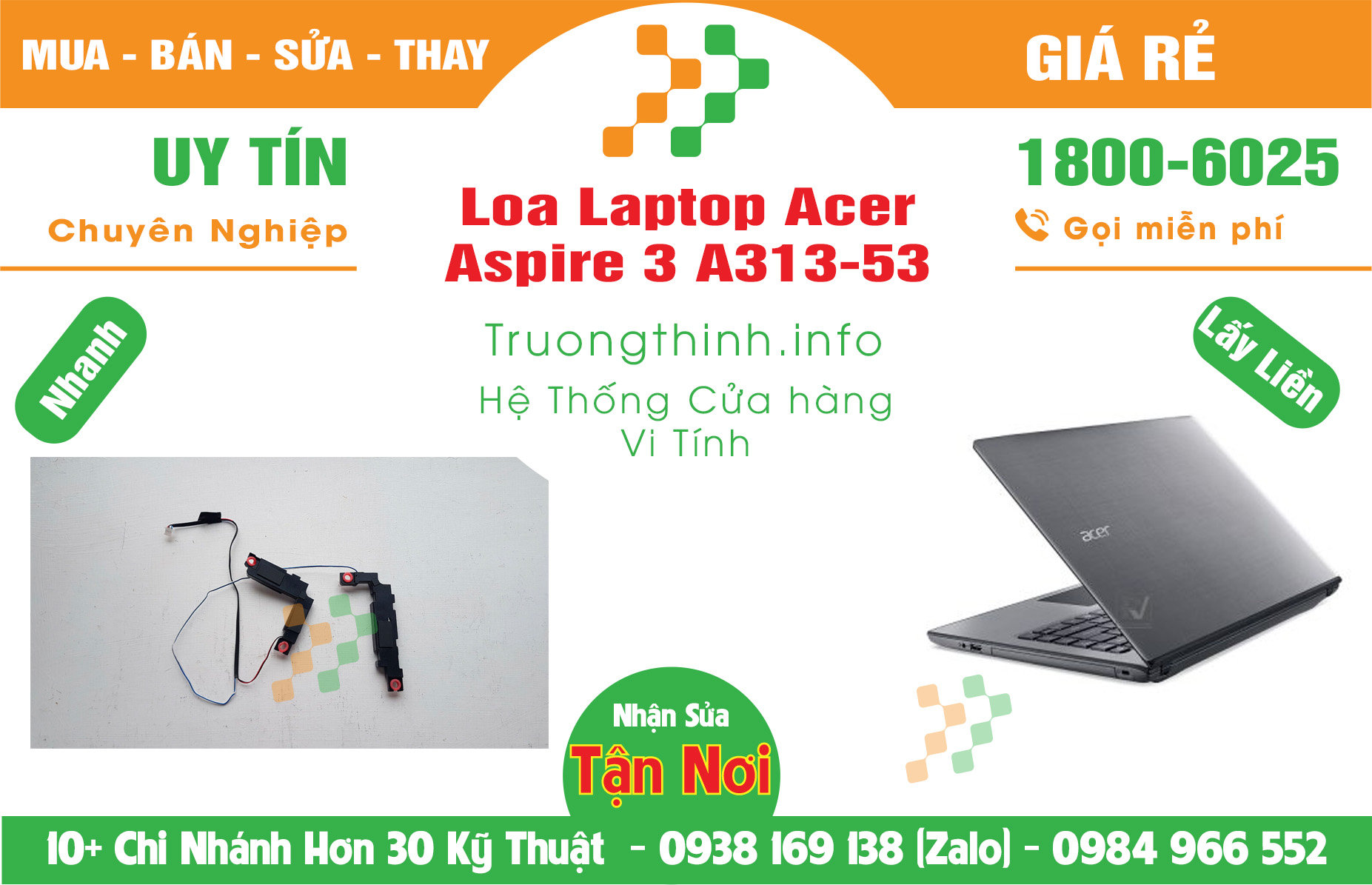 Mua Bán Loa Laptop Acer Aspire 3 A313-53 Giá Rẻ | Máy Tính Trường Thịnh Giá Rẻ