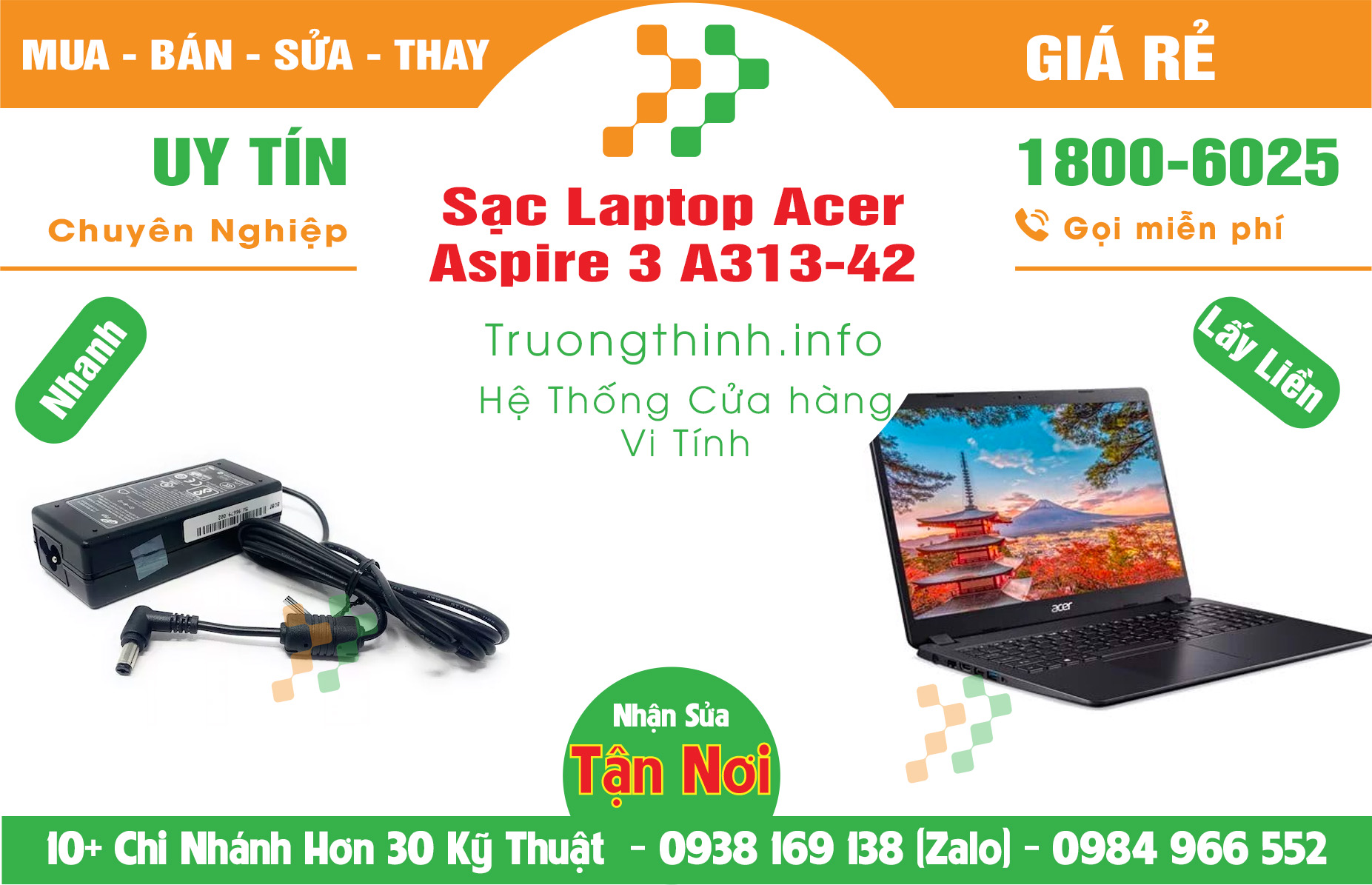 Mua Bán Pin Acer Aspire 3 A313-42 Giá Rẻ | Máy Tính Trường Thịnh Giá Rẻ