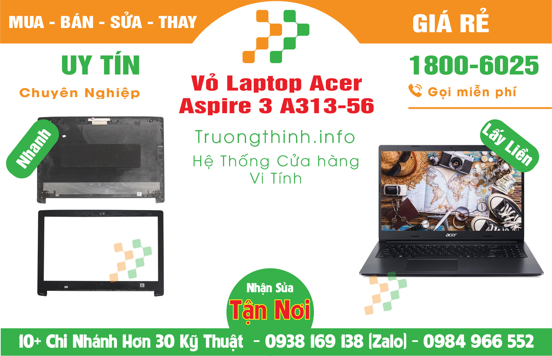 Mua Bán Vỏ Laptop Acer Aspire 3 A313-56 Giá Rẻ | Máy Tính Trường Thịnh Giá Rẻ