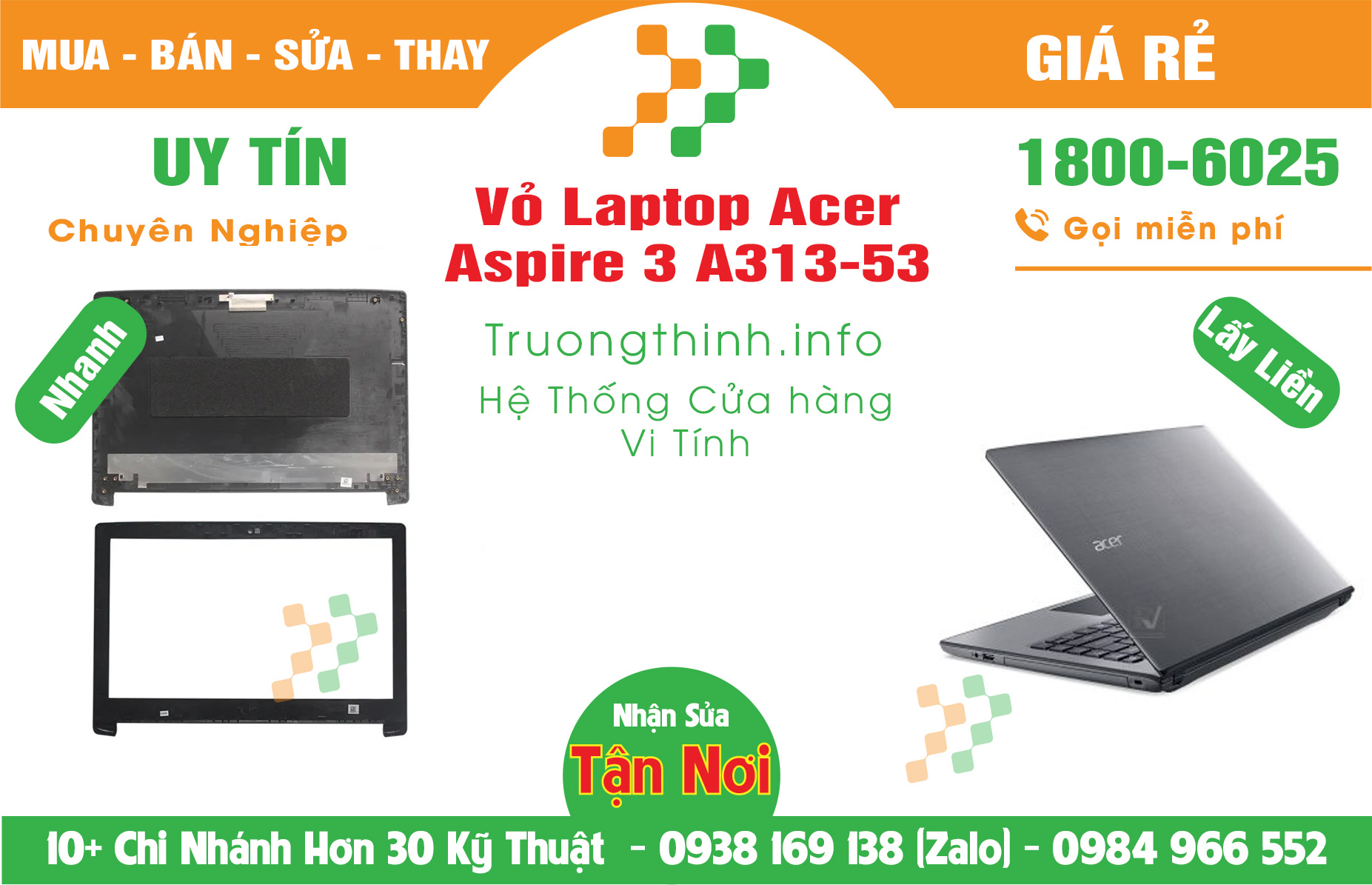 Mua Bán Vỏ Laptop Acer Aspire 3 A313-53 Giá Rẻ | Máy Tính Trường Thịnh Giá Rẻ