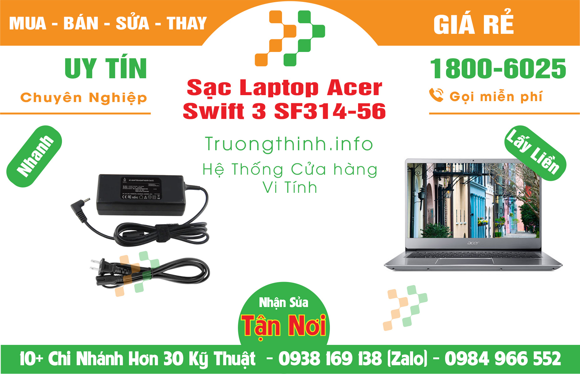 Mua Bán Pin Acer Swift 3 SF314-56 Giá Rẻ | Máy Tính Trường Thịnh Giá Rẻ