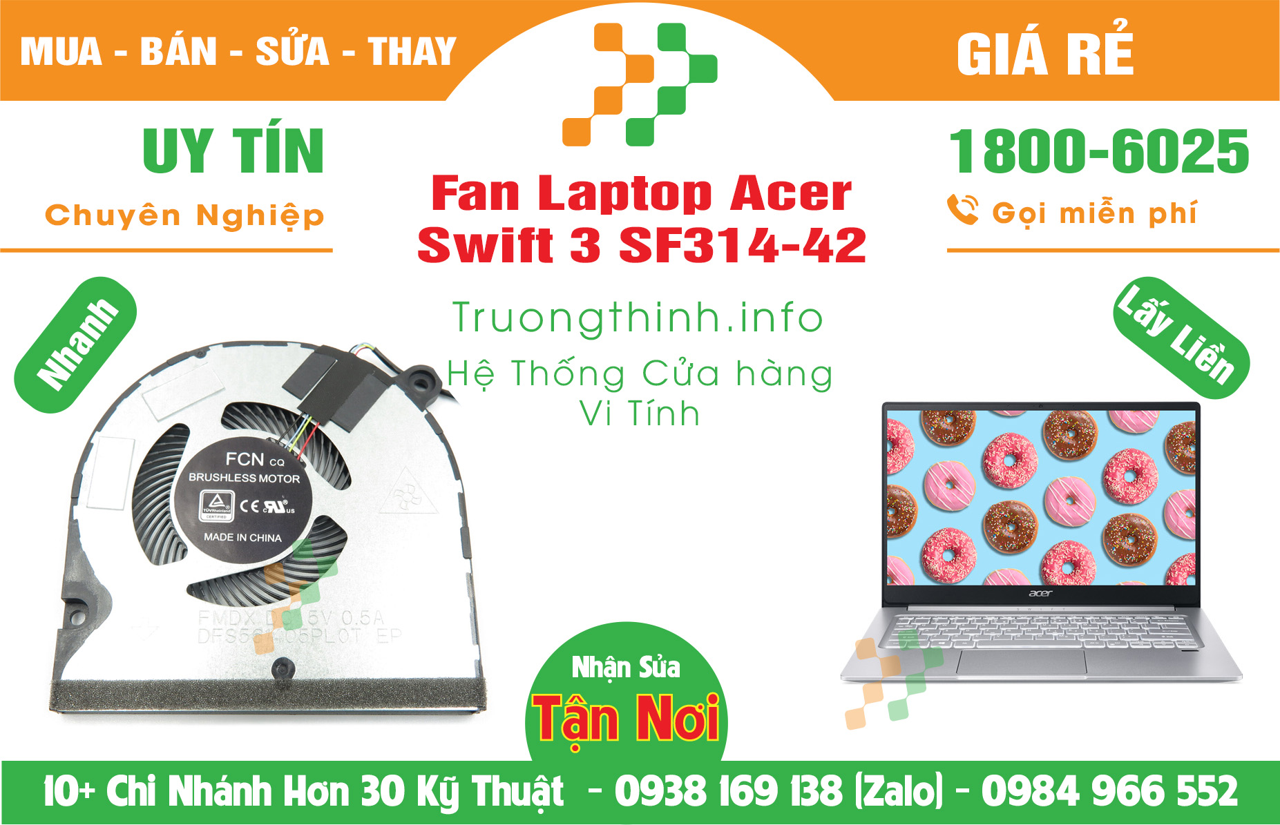 Mua Bán Vỏ Laptop Acer Swift 3 SF314-42 Giá Rẻ | Máy Tính Trường Thịnh Giá Rẻ