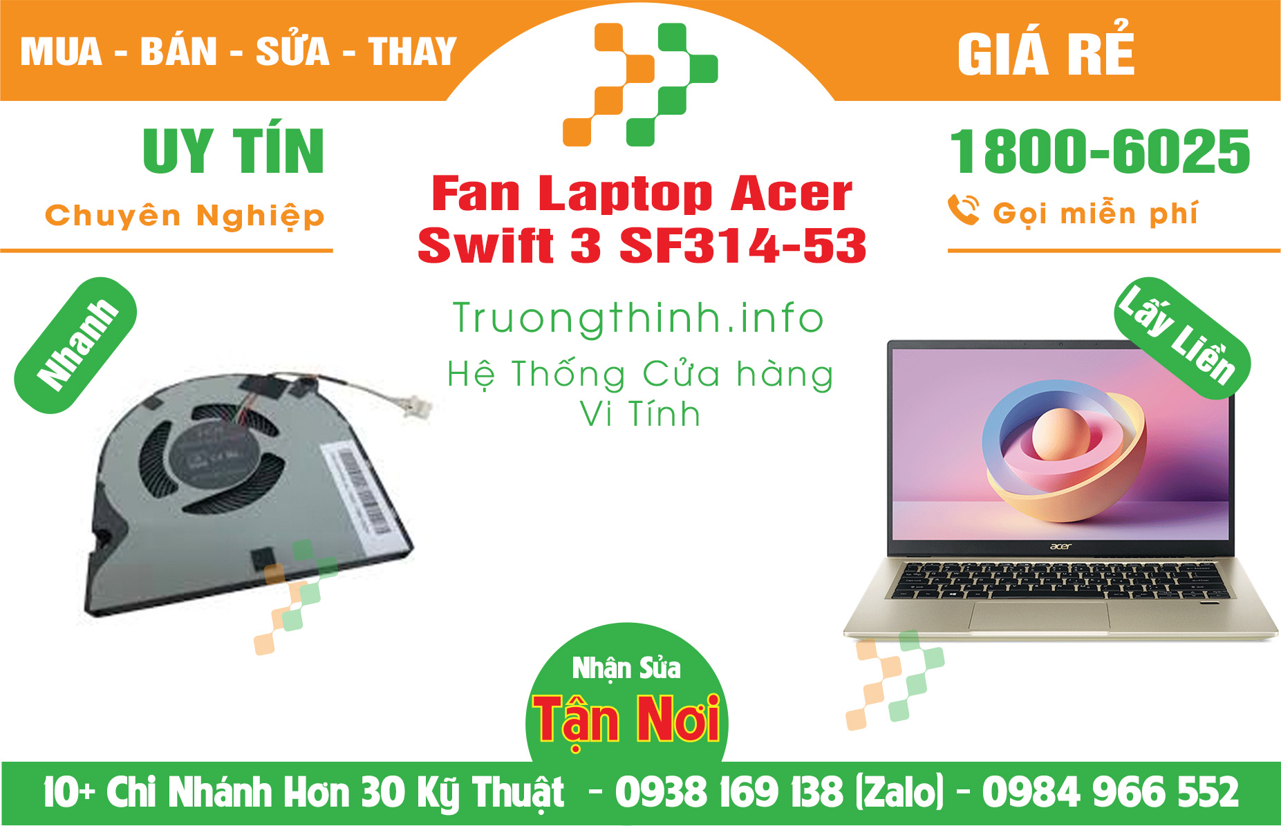 Mua Bán Vỏ Laptop Acer Swift 3 SF314-53 Giá Rẻ | Máy Tính Trường Thịnh Giá Rẻ