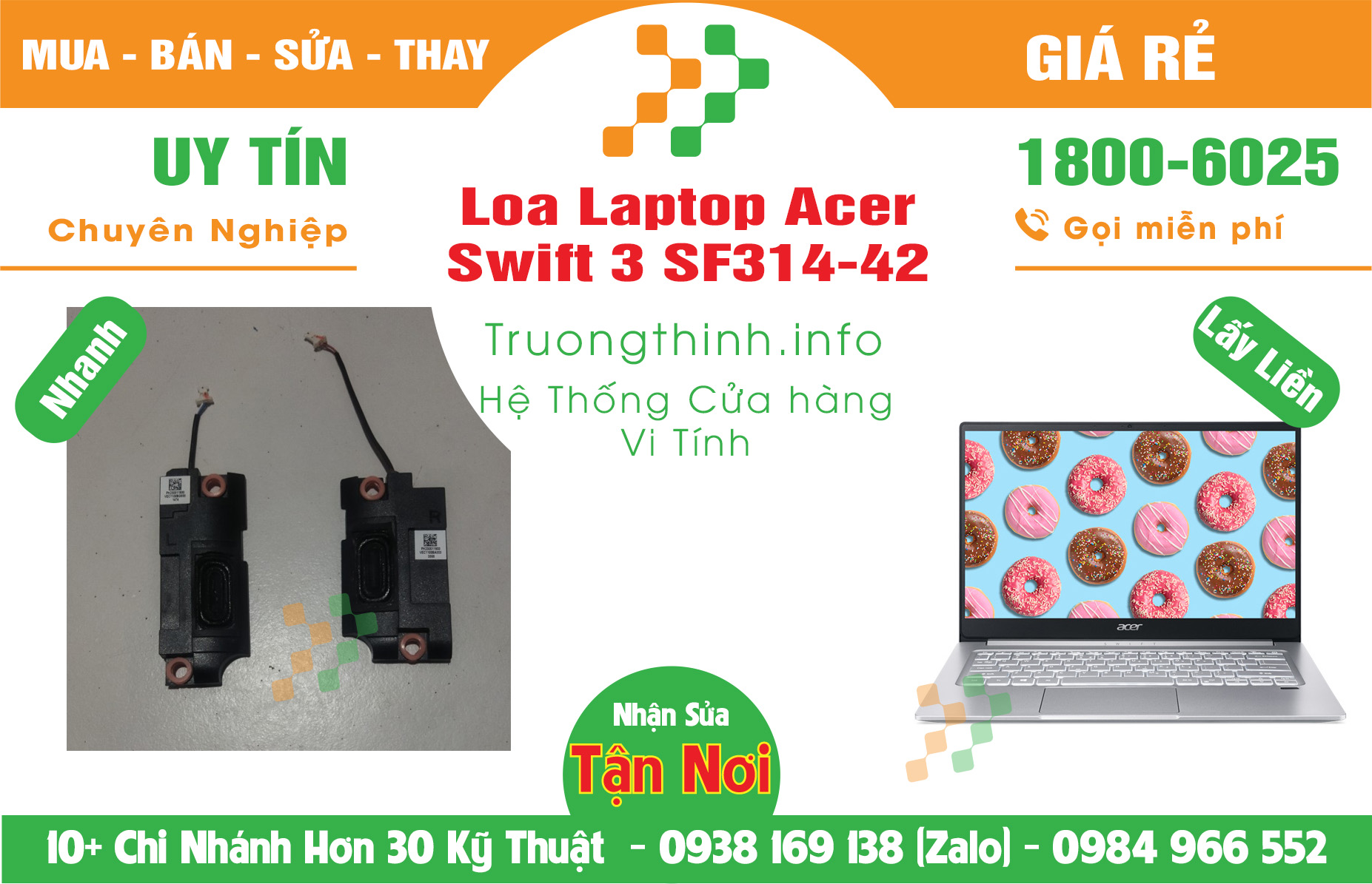 Mua Bán Pin Laptop Acer Swift 3 SF314-42 Giá Rẻ | Máy Tính Trường Thịnh Giá Rẻ