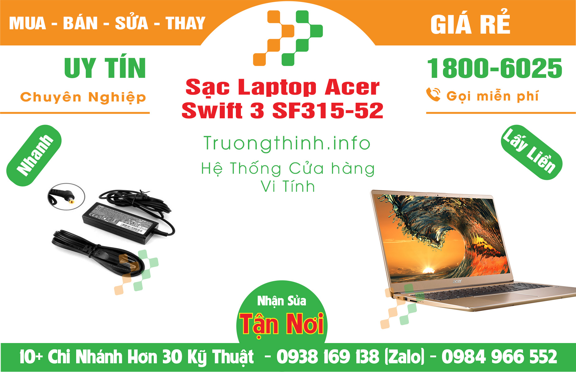 Mua Bán Pin Acer Swift 3 SF315-52 Giá Rẻ | Máy Tính Trường Thịnh Giá Rẻ