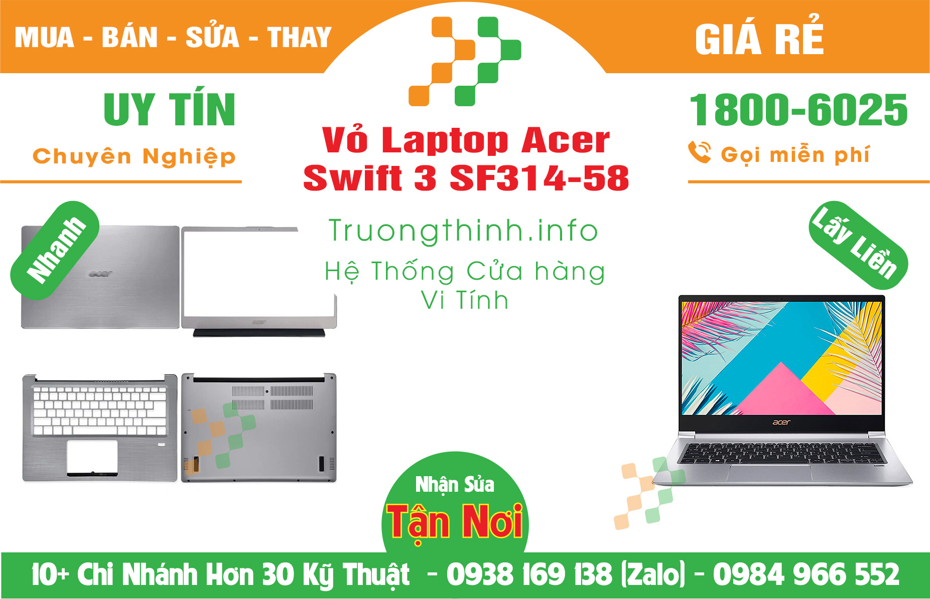 Mua Bán Laptop Acer Swift 3 SF314-58 Giá Rẻ | Máy Tính Trường Thịnh Giá Rẻ