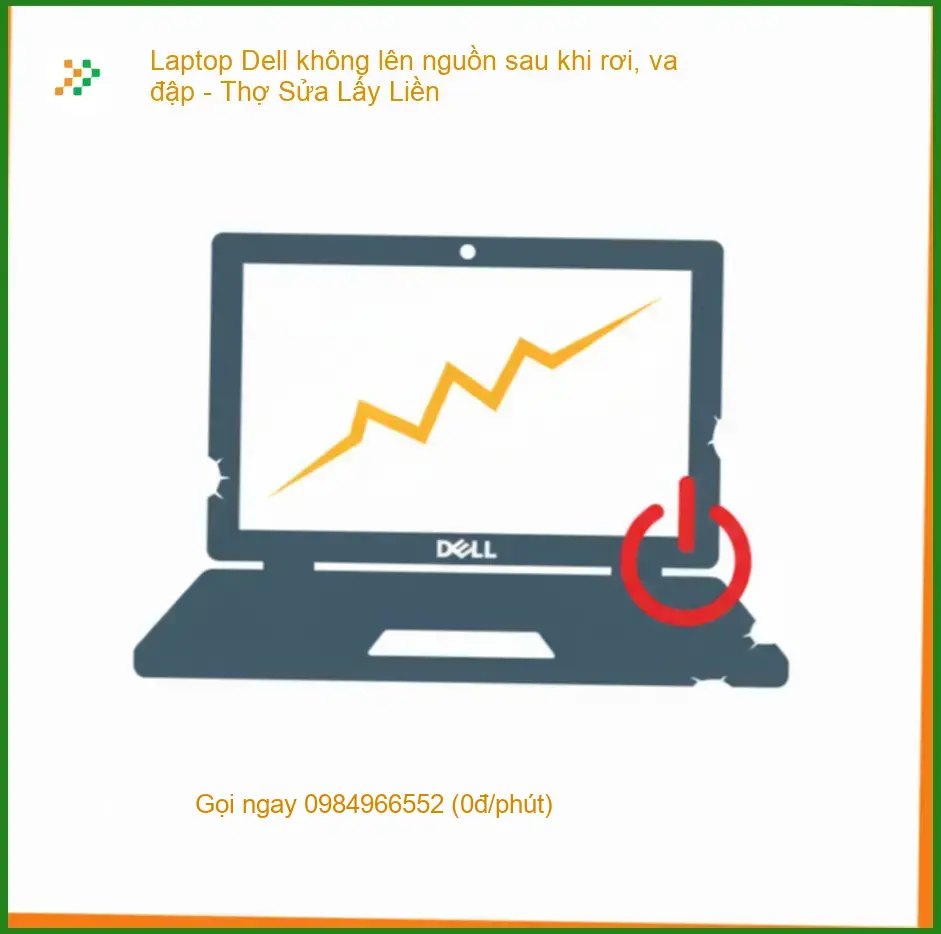 Laptop Dell không lên nguồn sau khi rơi, va đập - Địa Chỉ Sửa Lấy Liền